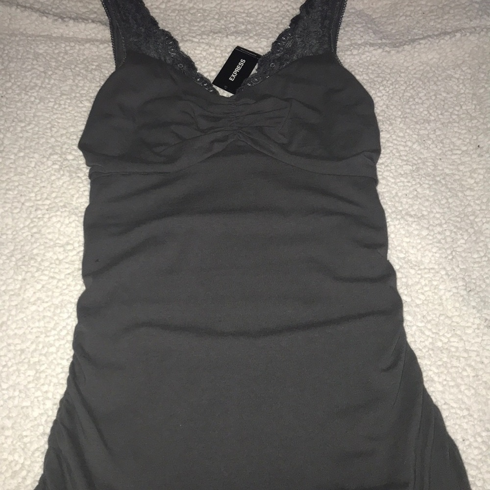 Express Grey Midi Body Con Dress